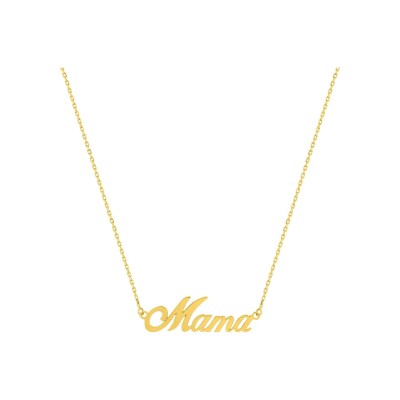 Collier à message Mama en or jaune