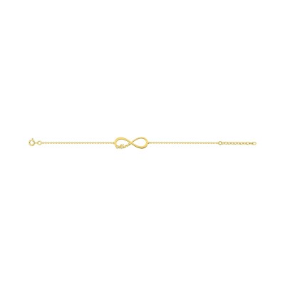 Bracelet Mama motif infini en plaqué or
