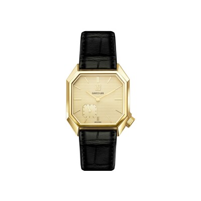 Montre March LA.B Mansart Automatique Petite Seconde - Golden Hour - Alligator Noir
