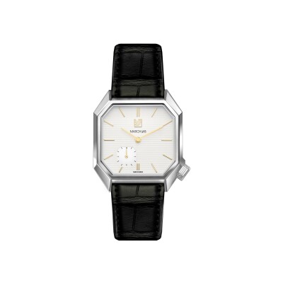 Montre March LA.B Mansart Automatique Petite Seconde - Shelter - Alligator Noir
