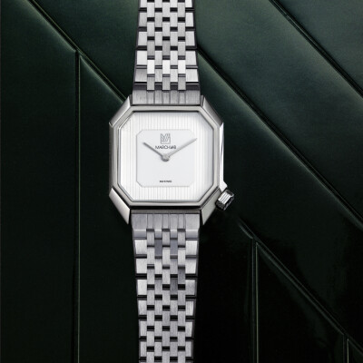 Montre MARCH LA.B MANSART AUTOMATIQUE 34 MM - WHITE - Acier 7 Maillons Plat