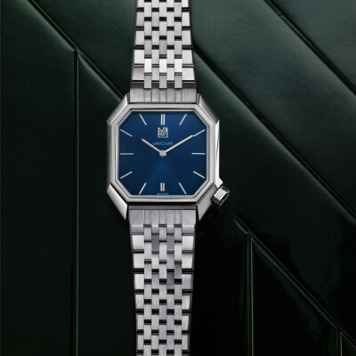 Montre March LA.B MANSART ELECTRIQUE 34 MM - NAVY - Acier 7 Maillons Plat