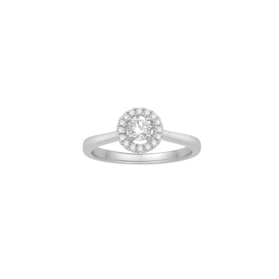 Solitaire en or blanc et diamants de 0.35ct