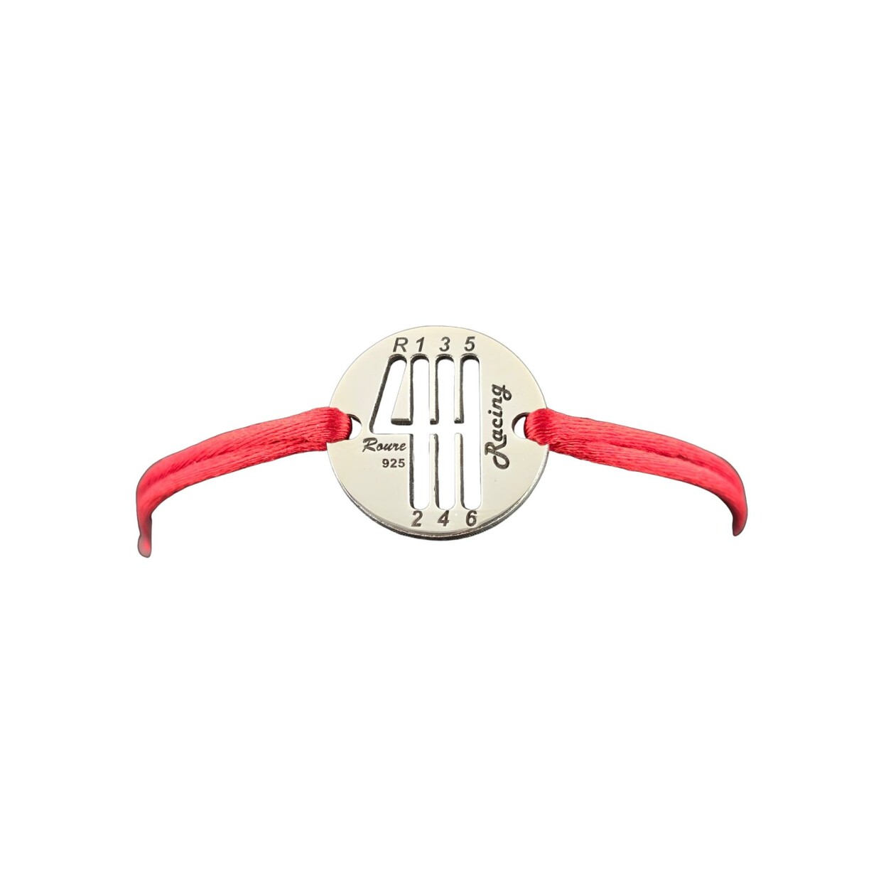 Bracelet R-Racing Maranello en argent et cordon