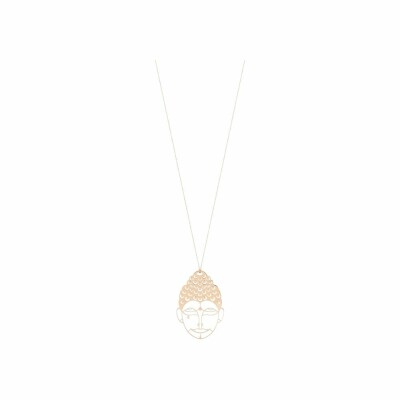 Collier Ginette NY MEDITATION Buddha sur chaîne en or rose