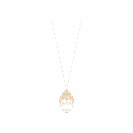 Ginette NY MEDITATION Buddha necklace with chain, rose gold