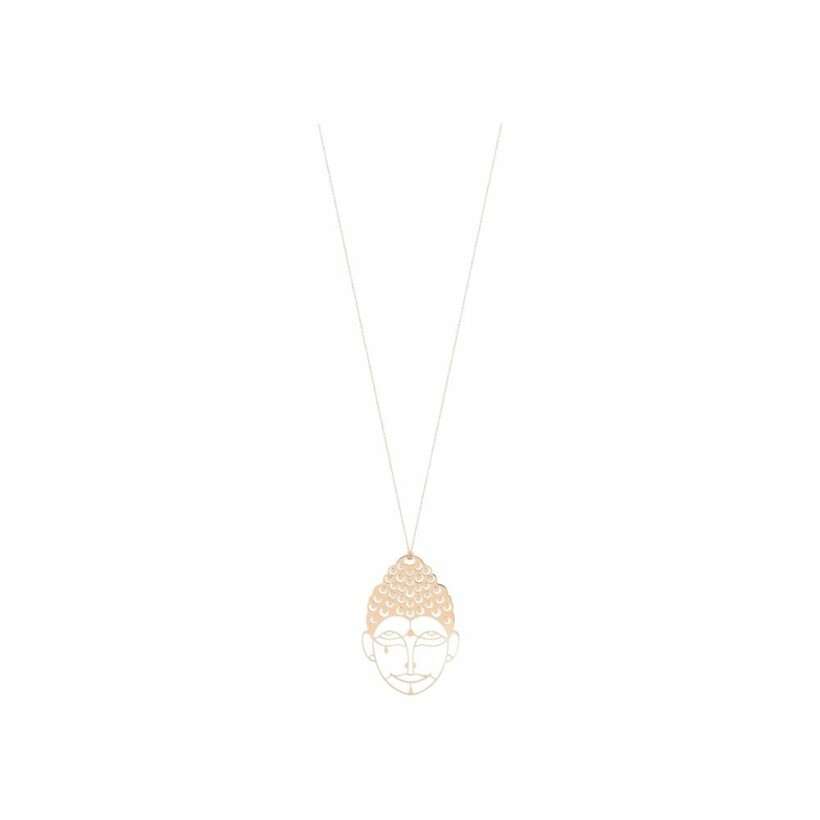 Ginette NY MEDITATION Buddha necklace with chain, rose gold