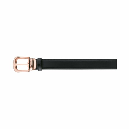 Ceinture Montblanc boucle ardillon trapèze, dorée or rose poli