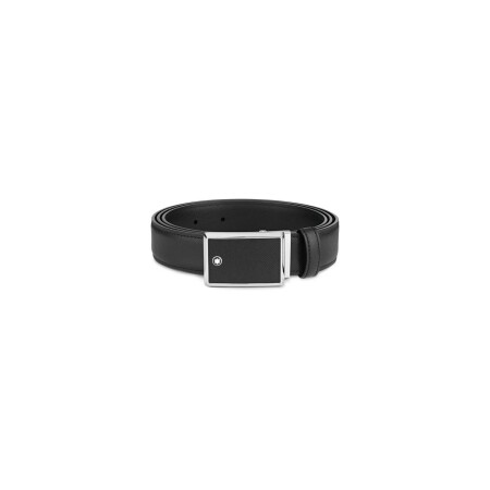 Ceinture Montblanc de 30 mm en cuir noir  en cuir