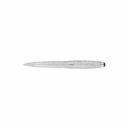 Stylo bille Montblanc Meisterstück Solitaire Midsize Argent massif martelé