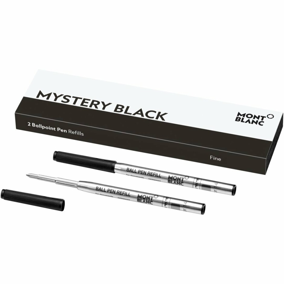 2 recharges de stylo bille Montblanc (F) Mystery Black