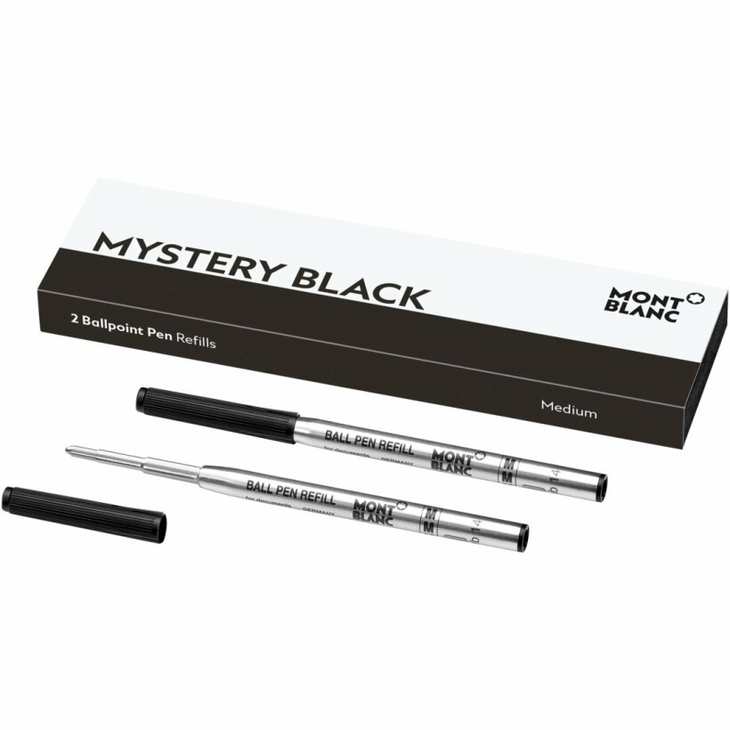 2 recharges de stylo bille Montblanc (M) Mystery Black