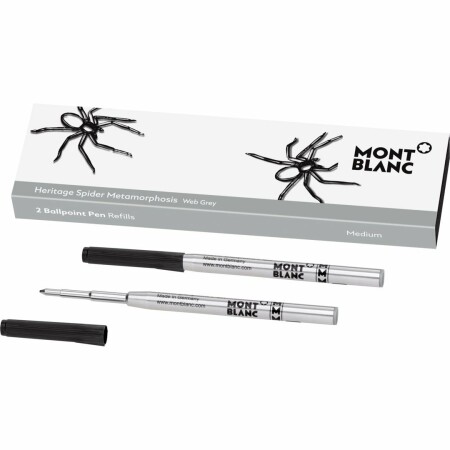 2 recharges pour stylo bille Montblanc (M) Heritage Spider, Grey