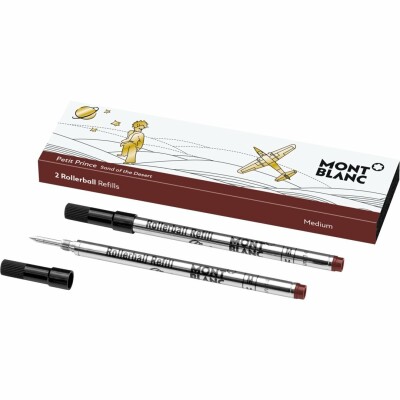 2 recharges pour rollerball Montblanc (M) Le Petit Prince, Sand of the Desert, Brown