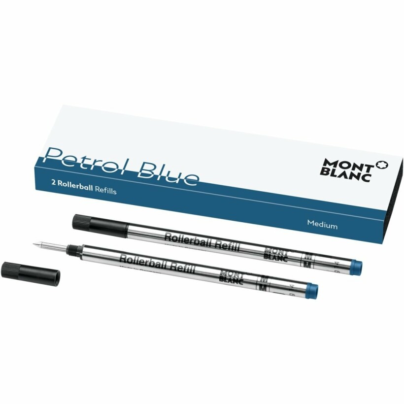 2 recharges pour rollerball Montblanc (M), Petrol Blue