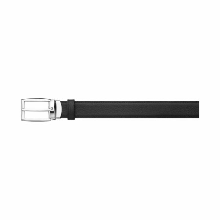 Ceinture affaires Montblanc réversible noire/bleue