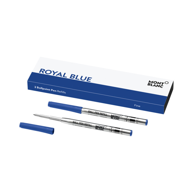 2 recharges Montblanc pour stylo bille (F), Royal Blue