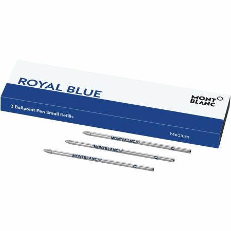 3 recharges pour rollerball Montblanc petit modèle, Royal Blue