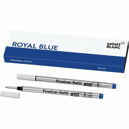 2 recharges pour feutre fin Montblanc (B), Royal Blue