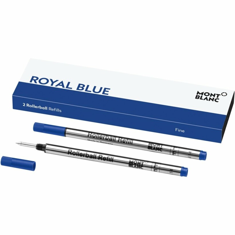 2 recharges de rollerball Montblanc (F), Royal Blue
