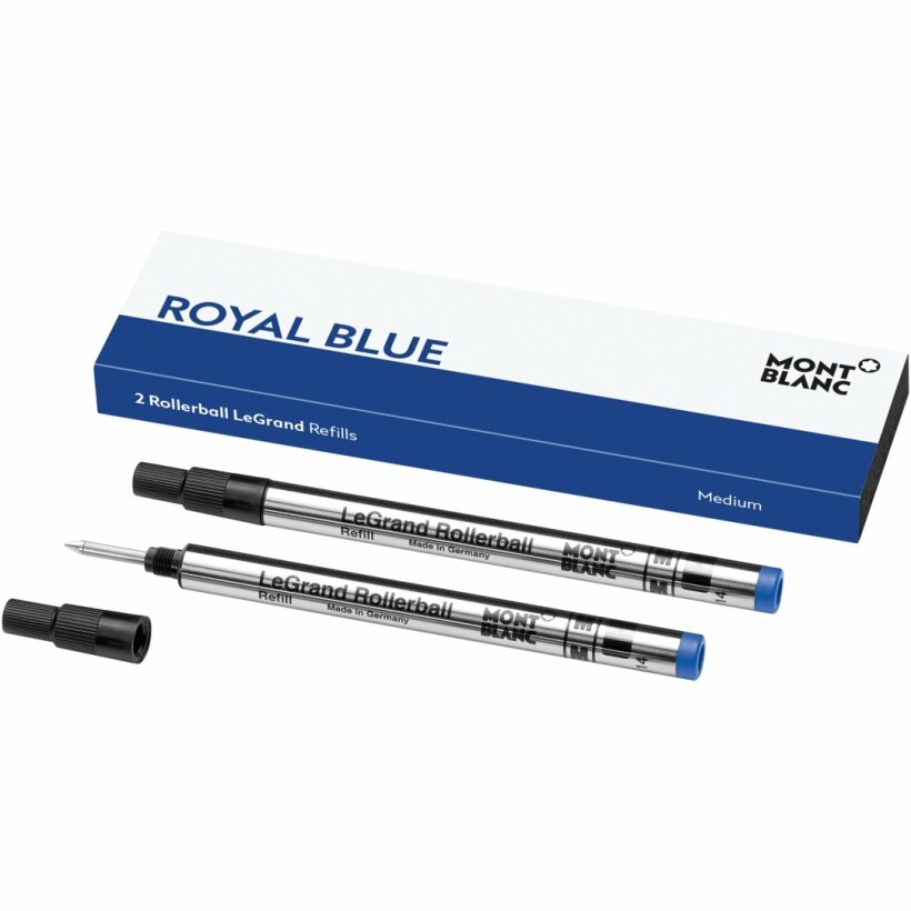 2 recharges pour rollerball Montblanc LeGrand (M), Royal Blue