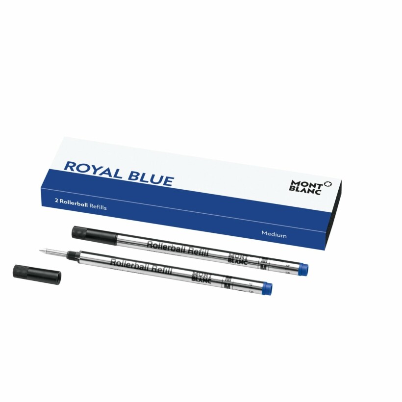 2 recharges pour rollerball Montblanc (M), Royal Blue