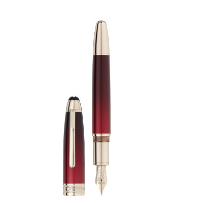 Montblanc Meisterstück Calligraphy Solitaire burgundy red lacquer fountain pen