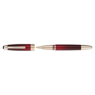 Montblanc Meisterstück Calligraphy Solitaire with burgundy red lacquer Rollerball