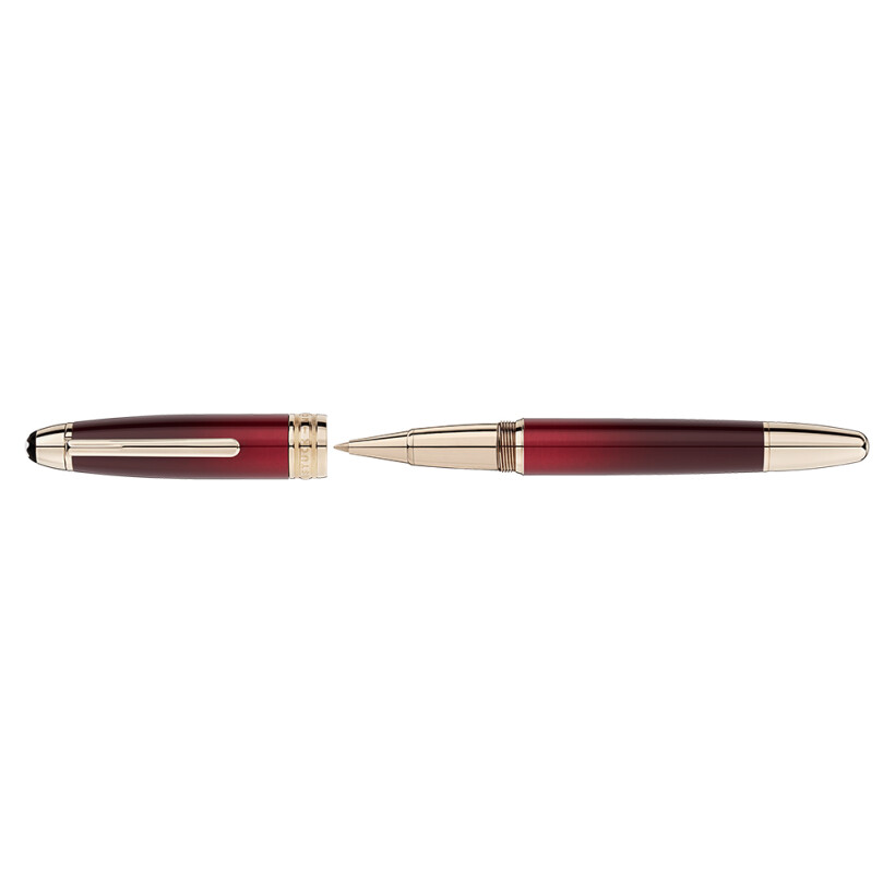 Rollerball Montblanc Meisterstück Calligraphy Solitaire laqué rouge bordeaux