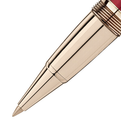 Montblanc Meisterstück Calligraphy Solitaire with burgundy red lacquer Rollerball