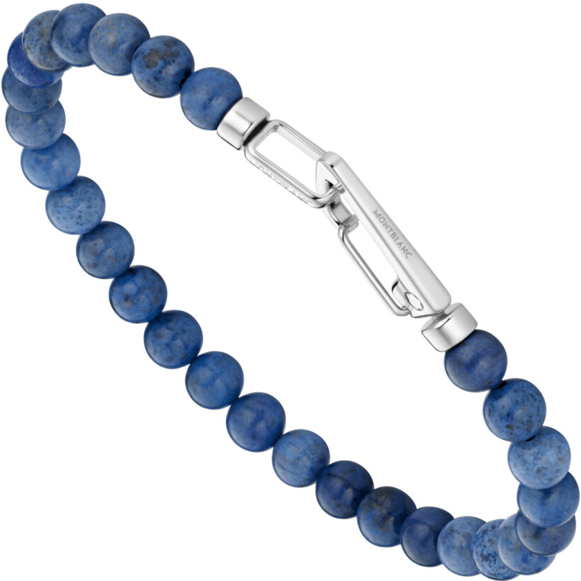 Bracelet Montblanc Wrap Me en acier et sodalite