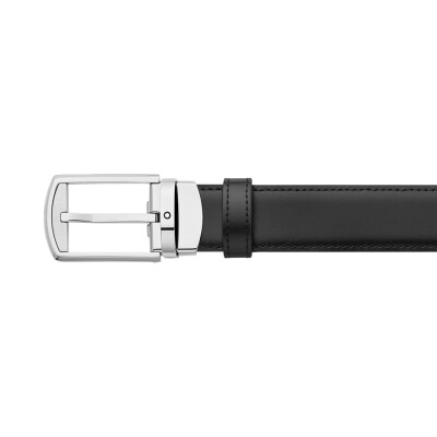 Montblanc reversible belt in brown/black leather, 30mm