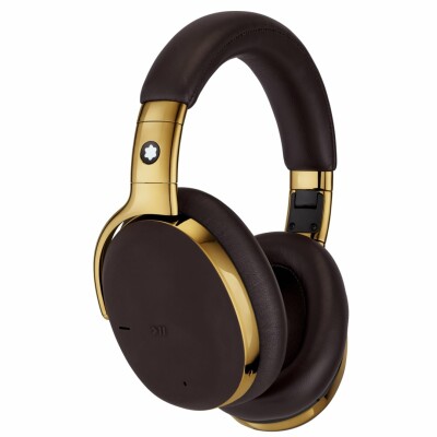 Montblanc MB 01 wireless over-ear brown headphones