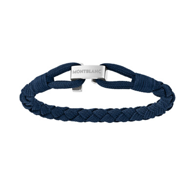 Montblanc Wrap Me bracelet in blue steel and nylon