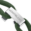 Bracelet Montblanc Wrap Me en nylon vert et acier, taille 63