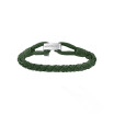 Bracelet Montblanc Wrap Me en nylon vert et acier, taille 63