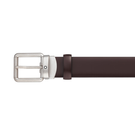 Ceinture Montblanc de 30 mm en cuir marron brossé