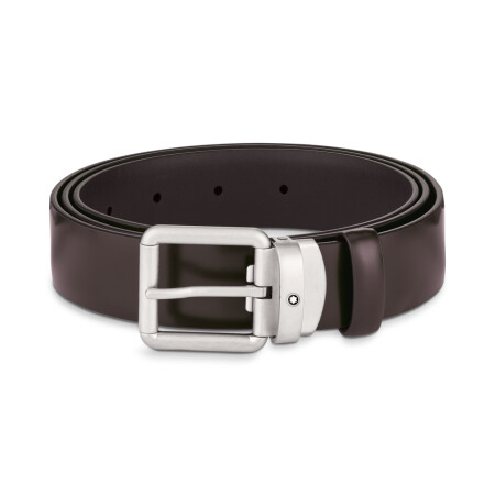 Ceinture Montblanc de 30 mm en cuir marron brossé