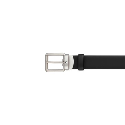 Ceinture Montblanc de 30 mm en cuir noir  en cuir