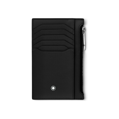 Porte-cartes Montblanc Meisterstück 8cc avec poche zippée en cuir