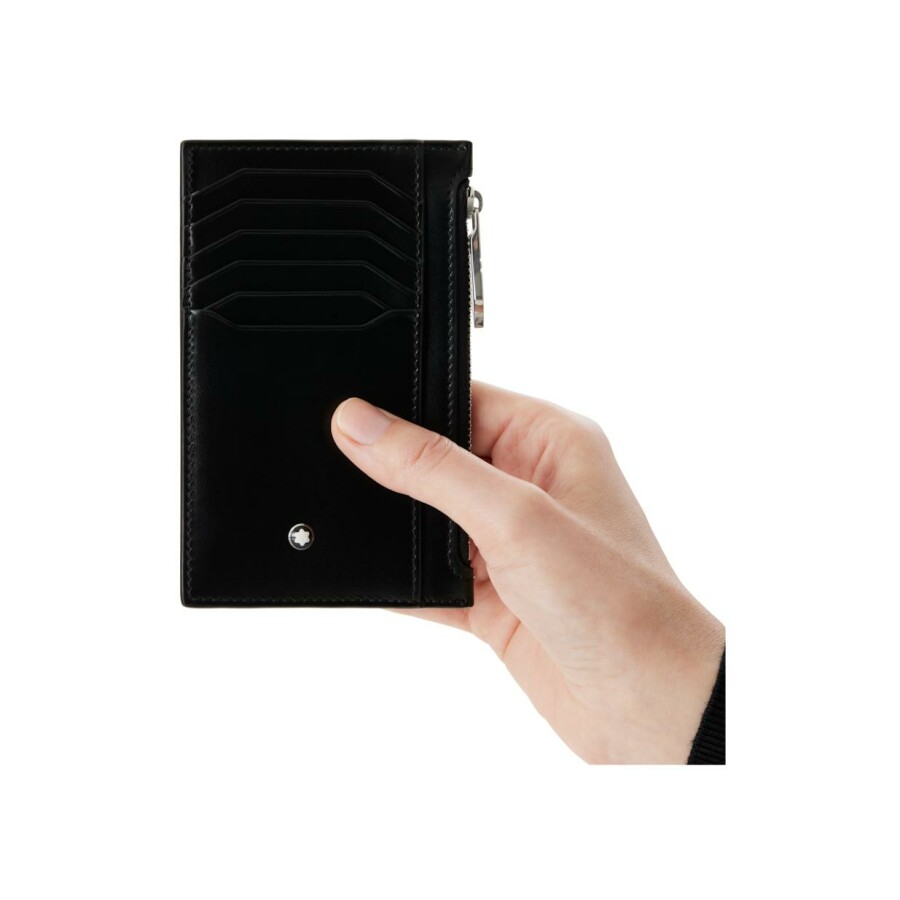 Porte-cartes Montblanc Meisterstück 8cc avec poche zippée en cuir