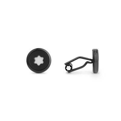 Boutons de manchette Montblanc StarWalker Black Cosmos noirs