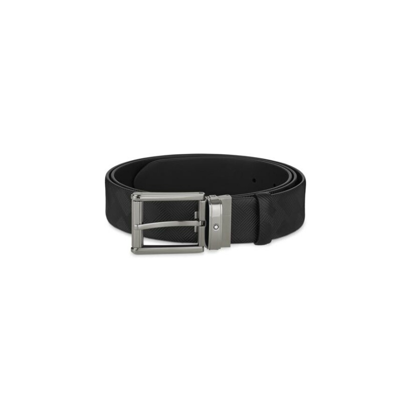 Montblanc of 35 mm in black leather belt