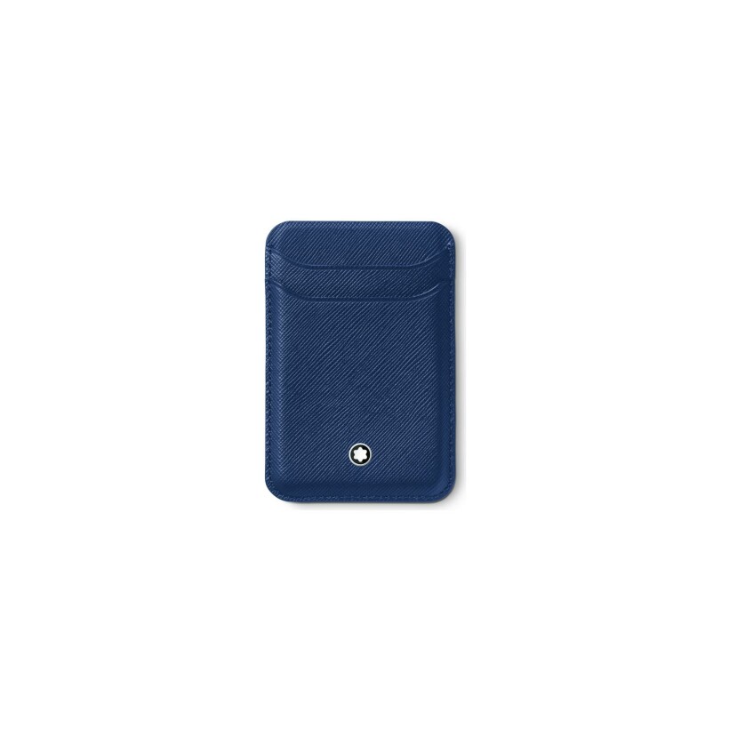 Porte-cartes Montblanc Sartorial 2cc pour iPhone avec MagSafe en cuir