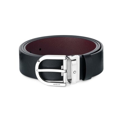 Ceinture Montblanc de 35 mm avec boucle fer à cheval en cuir