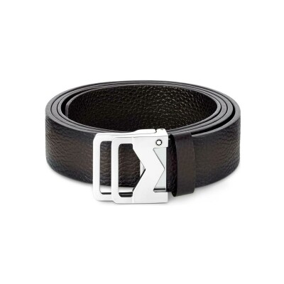 Montblanc M buckle sfumato brown 35 mm leather belt