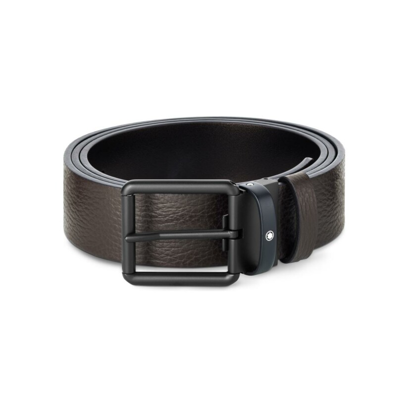 Montblanc Brown/black 35 mm reversible leather belt