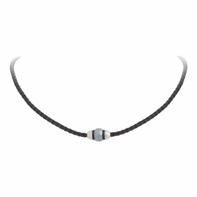 Collier sur cordon Jourdan Bijoux Polo en acier