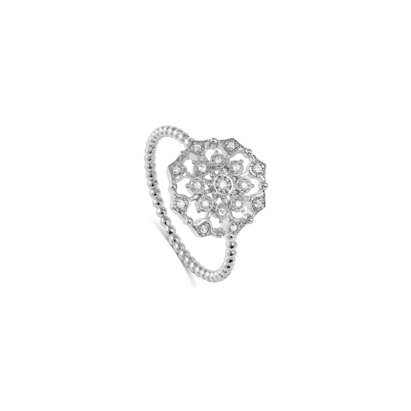 Maria Battaglia Terra Muredda ring, white gold and diamonds