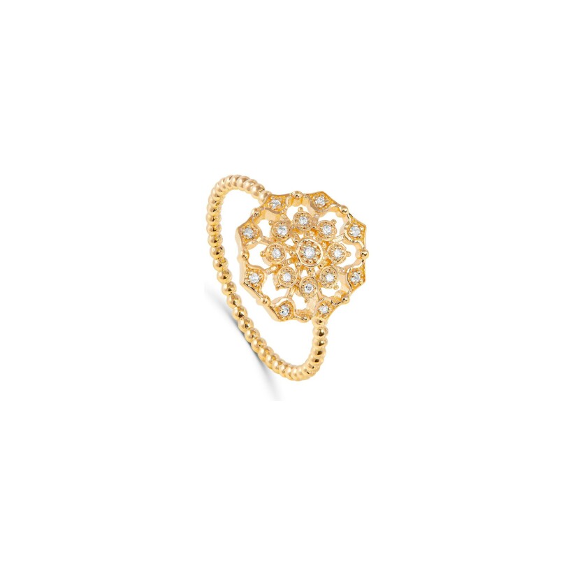 Maria Battaglia Terra Muredda ring, yellow gold and diamonds